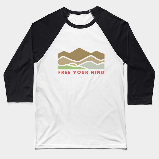 mountains Baseball T-Shirt by ADERIUM